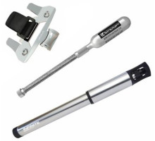 Насос велосипедный Birzman Infinite / ручной / 90psi / серебро/ совместим с CO2