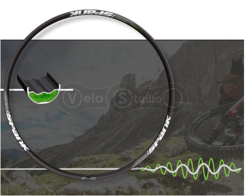 Обод SPANK 359 Vibrocore™, 35x27.5 Tubeless Ready 32H, F/V Presta