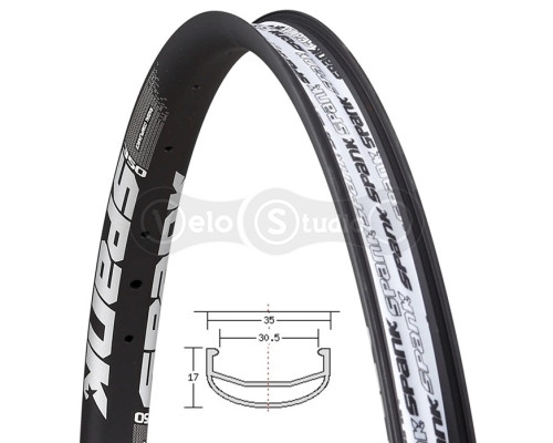 Обод SPANK 350, 35x27.5 Tubeless Ready, 32 отв, F/V Presta