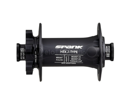 Передня втулка SPANK HEX J-TYPE Boost F15/20, H32, Black