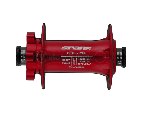 Передня втулка SPANK HEX J-TYPE Boost F15/20, H32, Red