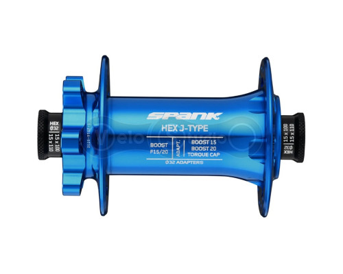 Втулка передняя SPANK HEX J-TYPE Boost F15/20, H32, Blue