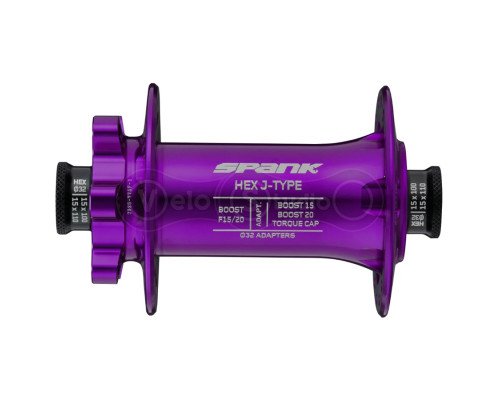 Втулка передняя SPANK HEX J-TYPE Boost F15/20, H32, Purple