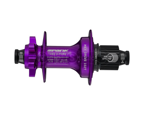 Втулка задняя SPANK HEX J-Type Boost R148 Microspline 32H, Purple