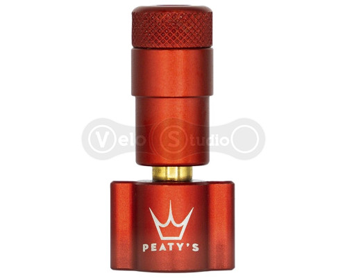 Адаптер картриджа-баллона Peaty's Holeshot CO2 Tyre Inflator Head, Red