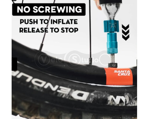 Адаптер картриджа-баллона Peaty's Holeshot CO2 Tyre Inflator Head, Red