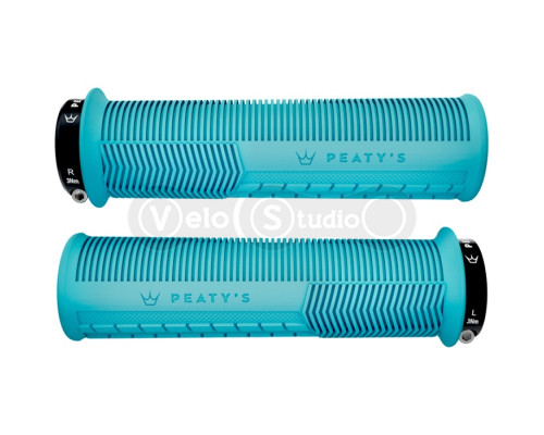 Грипсы Peaty's Monarch Grip Mushroom, Thin 30>32mm, Trail Comfort, Turquoise