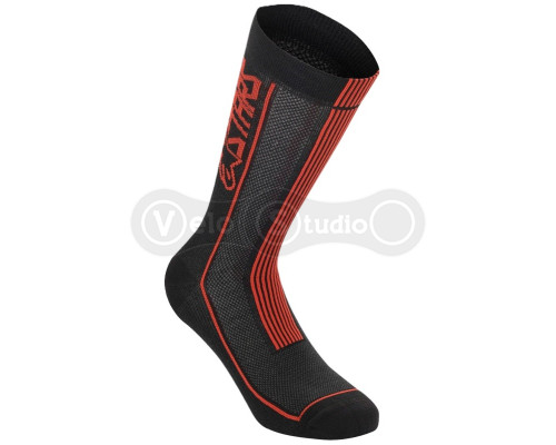 Носки Alpinestars Summer Socks 22 Black Bright Red, M (EU 39-42)