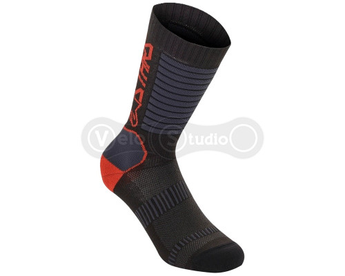 Носки Alpinestars Paragon Lite Socks 19 Black Bright Red, M (EU 39-42)