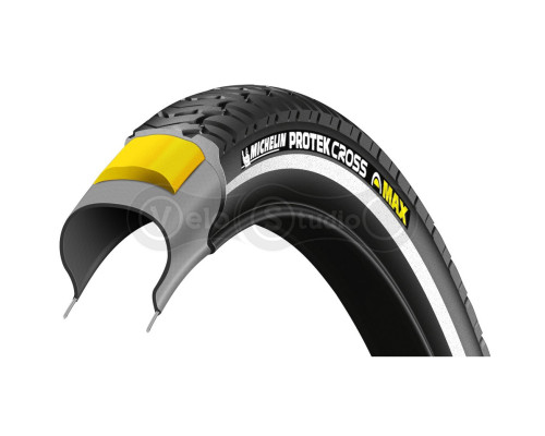 Вело покришка Michelin PROTEK CROSS MAX 28x1.60, 30TPI, світловідбивна