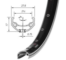 Обод Mach1 670, 28" 32 отверстия, под ободной тормоз, черный