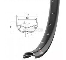 Обод Mach1 TRUCKY 32 27.5 дюймов, 28 спиц, Tubeless Ready
