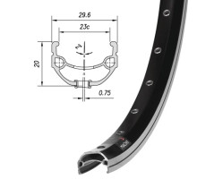 Обод Mach1 840, 28" 36 отверстий, под ободной тормоз, черный