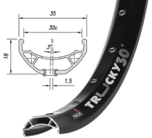 Обод Mach1 Trucky 30 Disk 27.5 дюймов, 28 спиц, Tubeless Ready