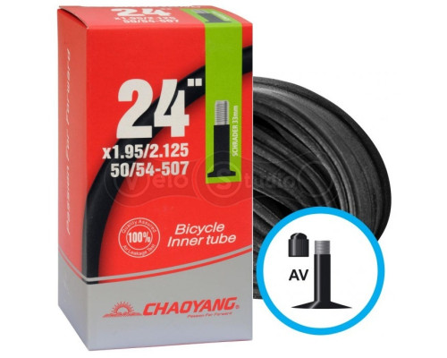 Вело камера Longus/Chaoyang 24x1,95-2,125 AV 33мм (50/54-507)
