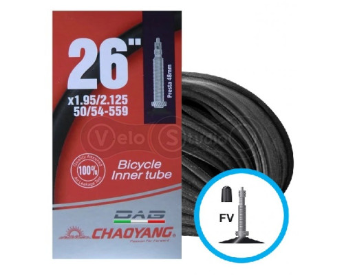 Вело камера Longus/Chaoyang 26x1,95/2,125 FV48 (50/54-559)