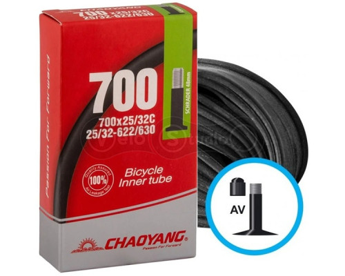 Вело камера Longus/Chaoyang 700x25/32C AV48 (25/32-622/630)