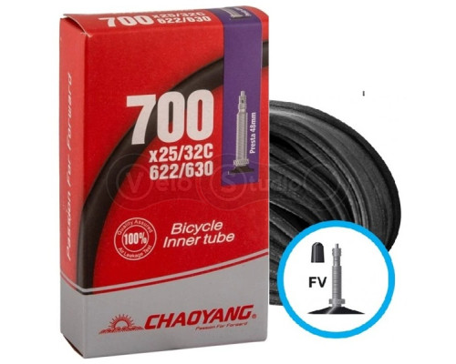 Вело камера Longus/Chaoyang 700x25/32C FV48 FT (25/32-622/630)