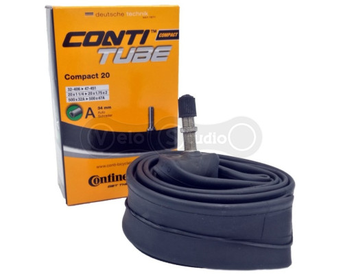 Вело камера Continental Compact 20x1.75/2.0, 32-406->47-451, A34, 140 г