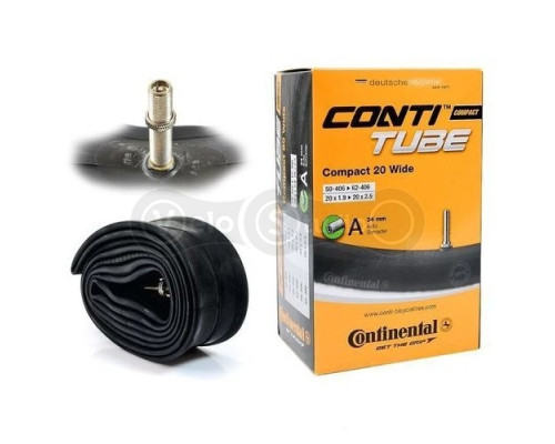 Вело камера Continental Compact Tube Wide 20x1.95/2.50, 50-406->62-406, A34, 160 г