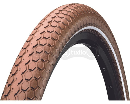 Вело покришка Continental RIDE Cruiser, 28x2.20, коричнева, світловідбивна