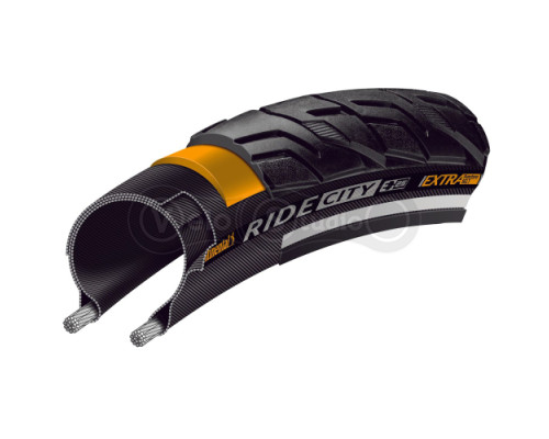 Вело покришка Continental Ride City, 700 x 35C чорно-коричнева світловідбиваюча