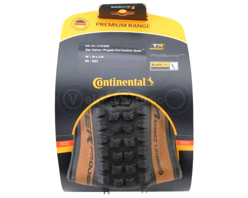 Вело покришка Continental Der Kaiser Projekt, 29 x 2.40, Tubeless Ready, Black/Amber