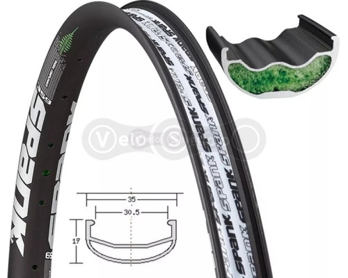 Обід SPANK 359 Vibrocore™, 35x29 Tubeless Ready 32H, F/V Presta