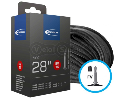 Вело камера Schwalbe SV 16 Standart 700x28C-32C, SV 40мм