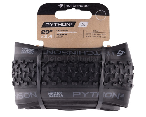 Вело покришка Hutchinson PYTHON 3 29X2,40 Tubeless Ready Black
