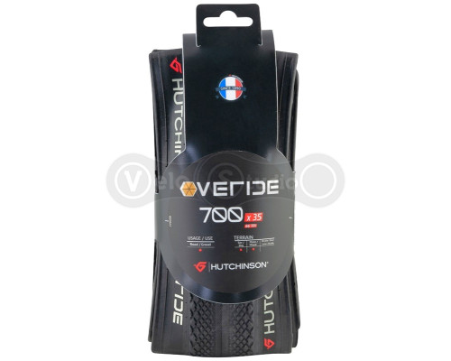 Вело покришка HUTCHINSON OVERIDE 700X35, Reinforced+, Tubeless Ready, Black