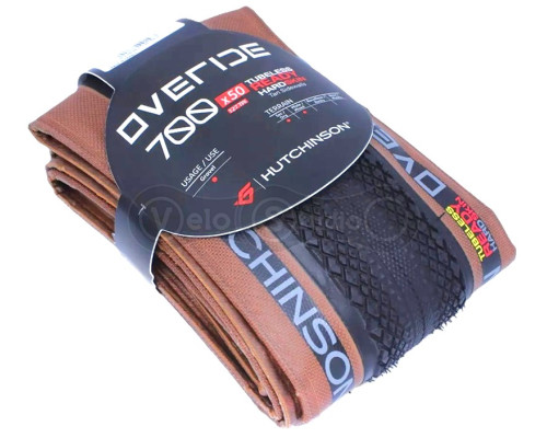 Вело покришка HUTCHINSON OVERIDE 700X50, Hardskin, Tubeless Ready, Tan Walls