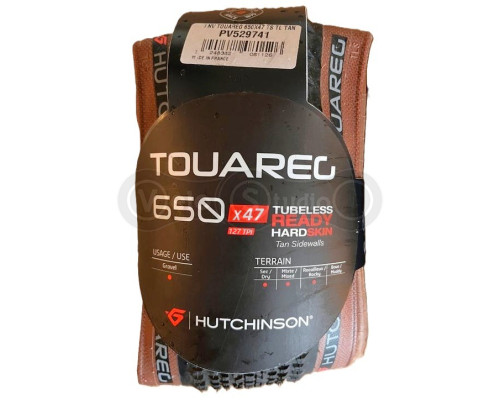 Вело покришка HUTCHINSON TOUAREG 650 x 47 FB Tubeless Ready Hardskin Tanwall