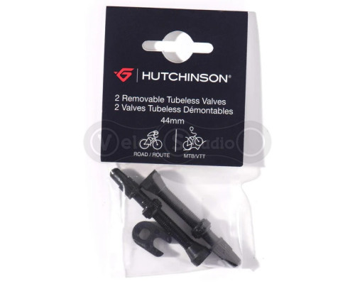 Ниппели для бескамерки HUTCHINSON KIT VALVE 44MM TL X 2+ ключ