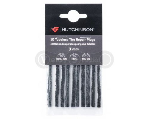 Стержни для ремонта бескамерки HUTCHINSON RUBBER STRING - 3 MM - 10 штук