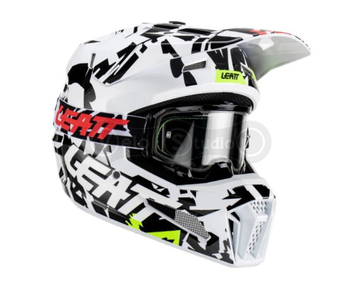 Мотошлем Leatt Helmet Moto 3.5 Zebra XS (53-54 см) + Маска Velocity