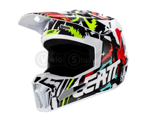 Мотошолом Leatt Helmet Moto 3.5 Zebra L (59-60 см) + Маска Velocity