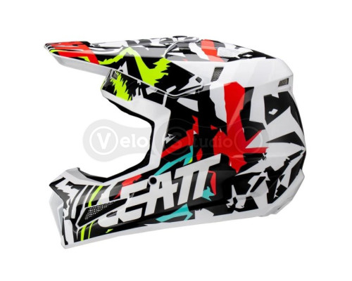 Мотошолом Leatt Helmet Moto 3.5 Zebra L (59-60 см) + Маска Velocity