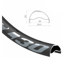 Обод BlackJack SL 30 ASY 29", 622x30, 28 отв., FV, бескамерный, асимметричный, черный