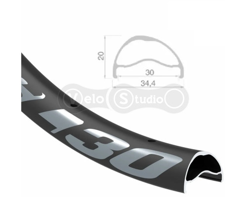 Обід BlackJack SL 30 ASY 29", 622x30, 28 відп., FV, безкамерний, асиметричний, чорний