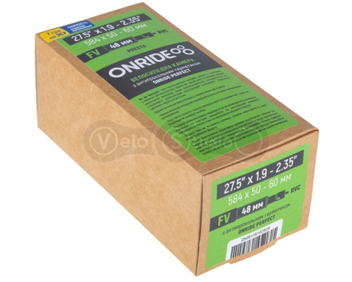 Вело камера ONRIDE з герметиком Perfect 27,5"x1.9-2.35" (584x50-60) FV 48 RVC