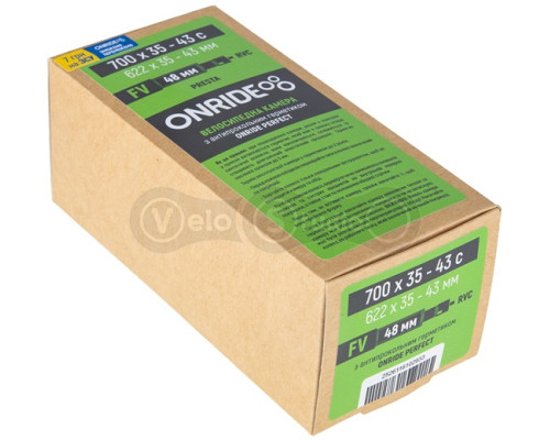 Вело камера ONRIDE з герметиком Perfect 700x35-43c FV 48 RVC