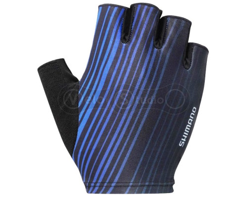 Вело перчатки Shimano Escape синие без пальцев размер M