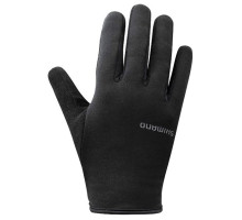 Вело рукавички Shimano Light Thermal чорні розмір XL