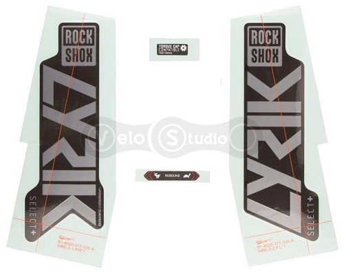 Оригинальные наклейки на вилку RockShox LYRK SELECT+ 27/29 GPLR/DFB