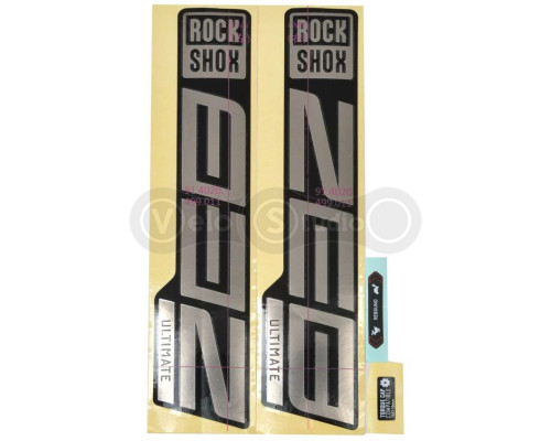 Наклейки на вилку ROCKSHOX - ZEB ULTIMATE 27/29 GLOSS POLAR FOIL FOR HIGH GLOSS BLACK (2021)
