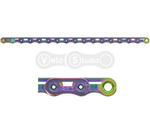 Ланцюг SRAM Red E1 Flattop 12 швидкостей 114 ланок Rainbow