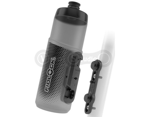 Фляга з магнітом та базою FIDLOCK TWIST bottle 600мл., прозорий/чорний