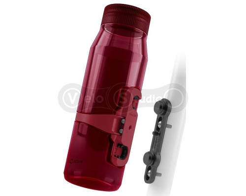 Фляга з магнітним утримувачем та базою FIDLOCK TWIST bottle 700мл., прозорий/червоний