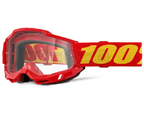 Маска 100% ACCURI 2 Goggle [Red], Clear Lens